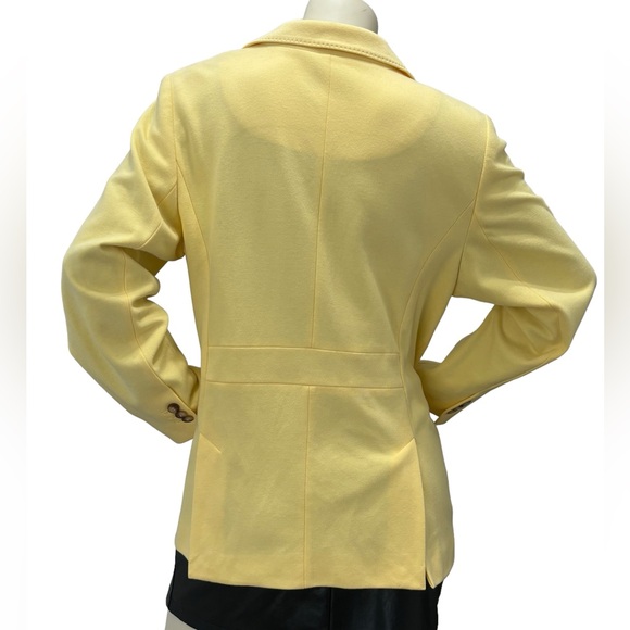 TALBOTS “Aberdeen” Canary Yellow Preppy Button Down Casual Soorts Blazer Jacket - Picture 4 of 16